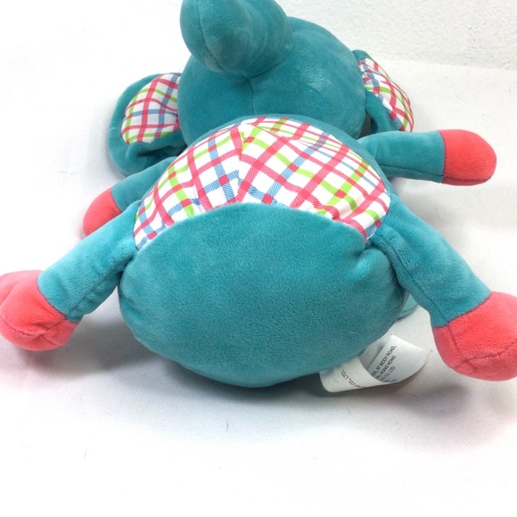 Sound and Light Animatronics Blue and Plaid Plush Elephant. - Picture 8 of 8